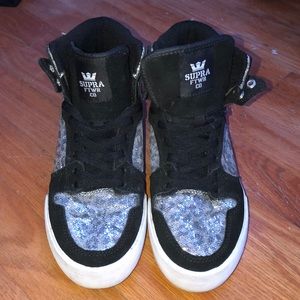 SUPRA silver cheetah print